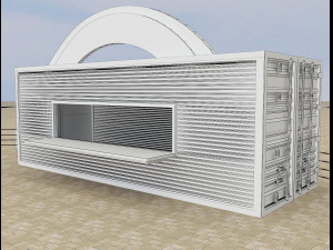 booth exhibition stand a217 3D Model