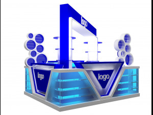 booth exhibition stand a207 3D 모델