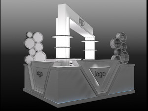 booth exhibition stand a207 Modelo 3D