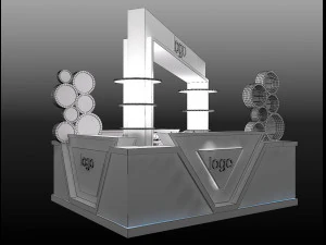 booth exhibition stand a207 3D Model