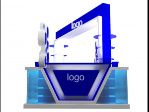 booth exhibition stand a207 Modelo 3D