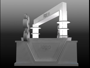 booth exhibition stand a207 Modelo 3D