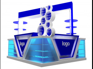 booth exhibition stand a207 Modelo 3D