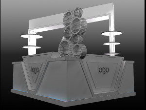 booth exhibition stand a207 Modelo 3D