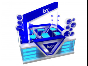booth exhibition stand a207 Modelo 3D