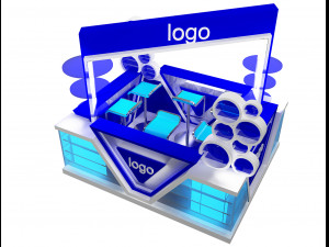 booth exhibition stand a207 Modelo 3D