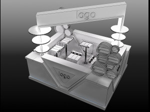 booth exhibition stand a207 Modelo 3D