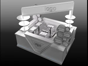booth exhibition stand a207 3D Model