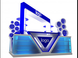 booth exhibition stand a207 Modelo 3D