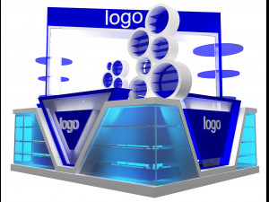 booth exhibition stand a207 Modelo 3D
