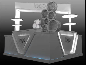 booth exhibition stand a207 3D Model