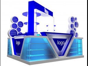 booth exhibition stand a207 Modelo 3D