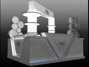 booth exhibition stand a207 3D Model