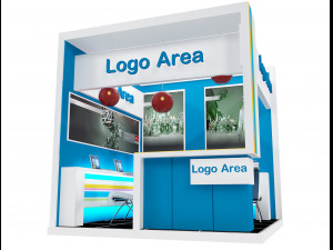 booth exhibition stand a214 3D Model