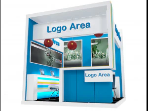 estande de exposição a214 Modelo 3D