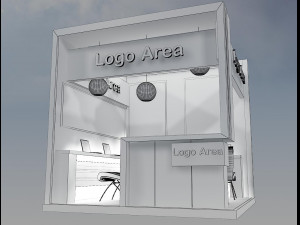booth exhibition stand a214 Model 3D