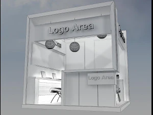 booth exhibition stand a214 3D Model