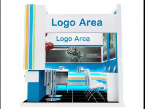 booth exhibition stand a214 3D Model