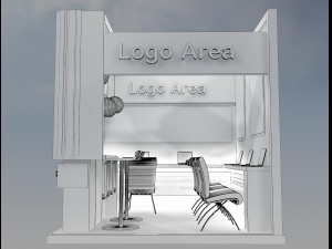 booth exhibition stand a214 Model 3D