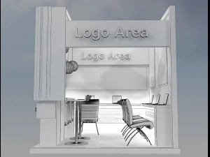 booth exhibition stand a214 3D Model