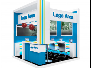 booth exhibition stand a214 Model 3D
