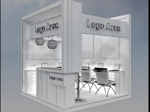 booth exhibition stand a214 Model 3D