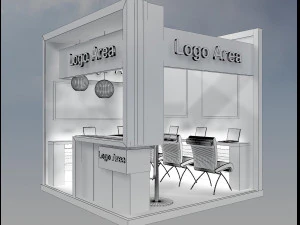 booth exhibition stand a214 3D Model