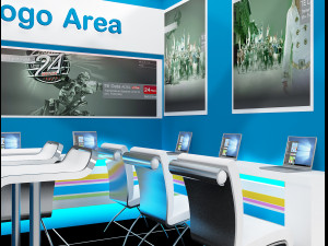booth exhibition stand a214 Model 3D