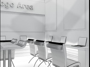 booth exhibition stand a214 Model 3D