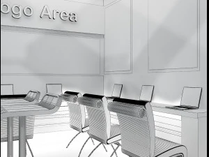 booth exhibition stand a214 3D Model