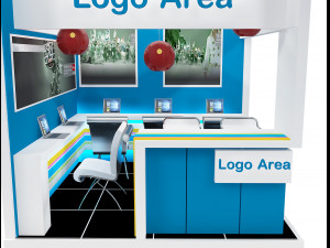 booth exhibition stand a214 Model 3D