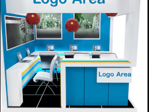booth exhibition stand a214 3D Model