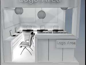 booth exhibition stand a214 3D Model