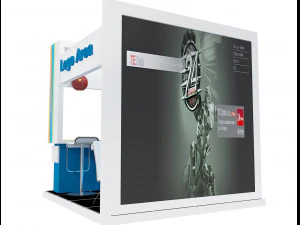 booth exhibition stand a214 3D Model