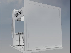 booth exhibition stand a214 Model 3D
