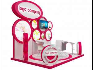 booth exhibition stand a215 3D Model