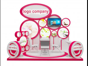 booth exhibition stand a215 3D Model