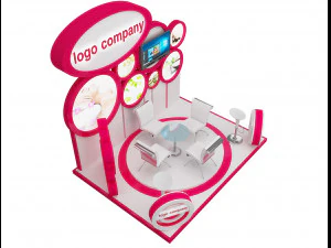booth exhibition stand a215 3D Model