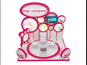 booth exhibition stand a215 3D 模型
