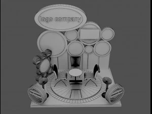 booth exhibition stand a215 3D Model