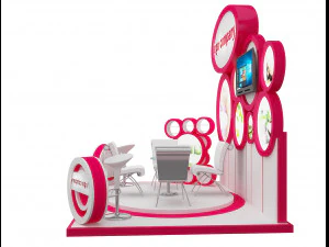 booth exhibition stand a215 3D Model