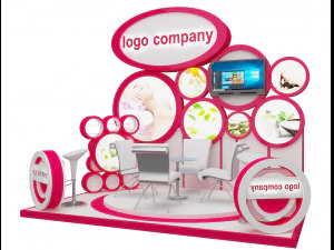 booth exhibition stand a215 3D Model