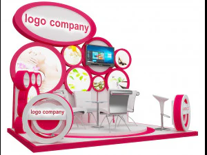 booth exhibition stand a215 3D Model