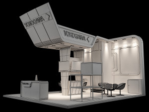 booth exhibition stand a222 Modelo 3D