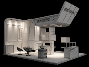 booth exhibition stand a222 Modelo 3D