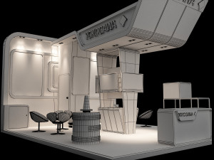 booth exhibition stand a222 Modelo 3D