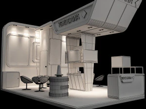 booth exhibition stand a222 3D Model