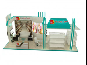 stand espositivo stand a237 Modello 3D