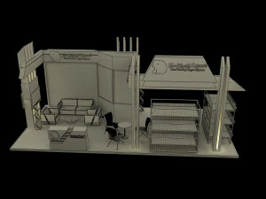 stand espositivo stand a237 Modello 3D