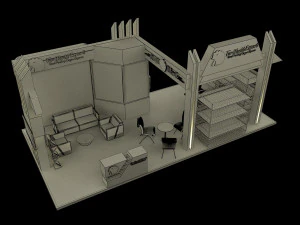 stand espositivo stand a237 Modello 3D